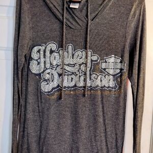 Harley-Davidson Charcoal Hoodie with Logo